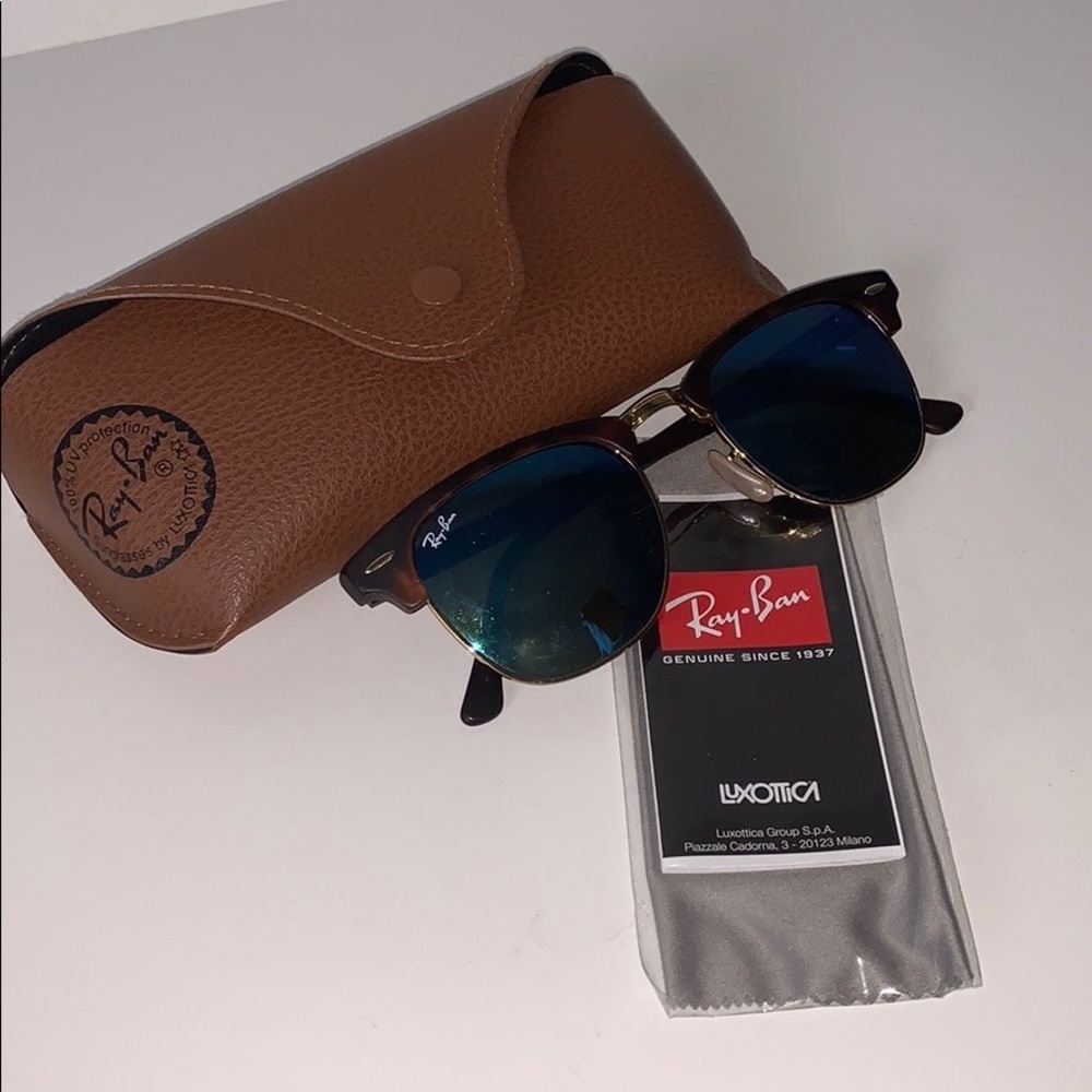 Ray-Ban Club master Sunglasses with Blue Lenses
